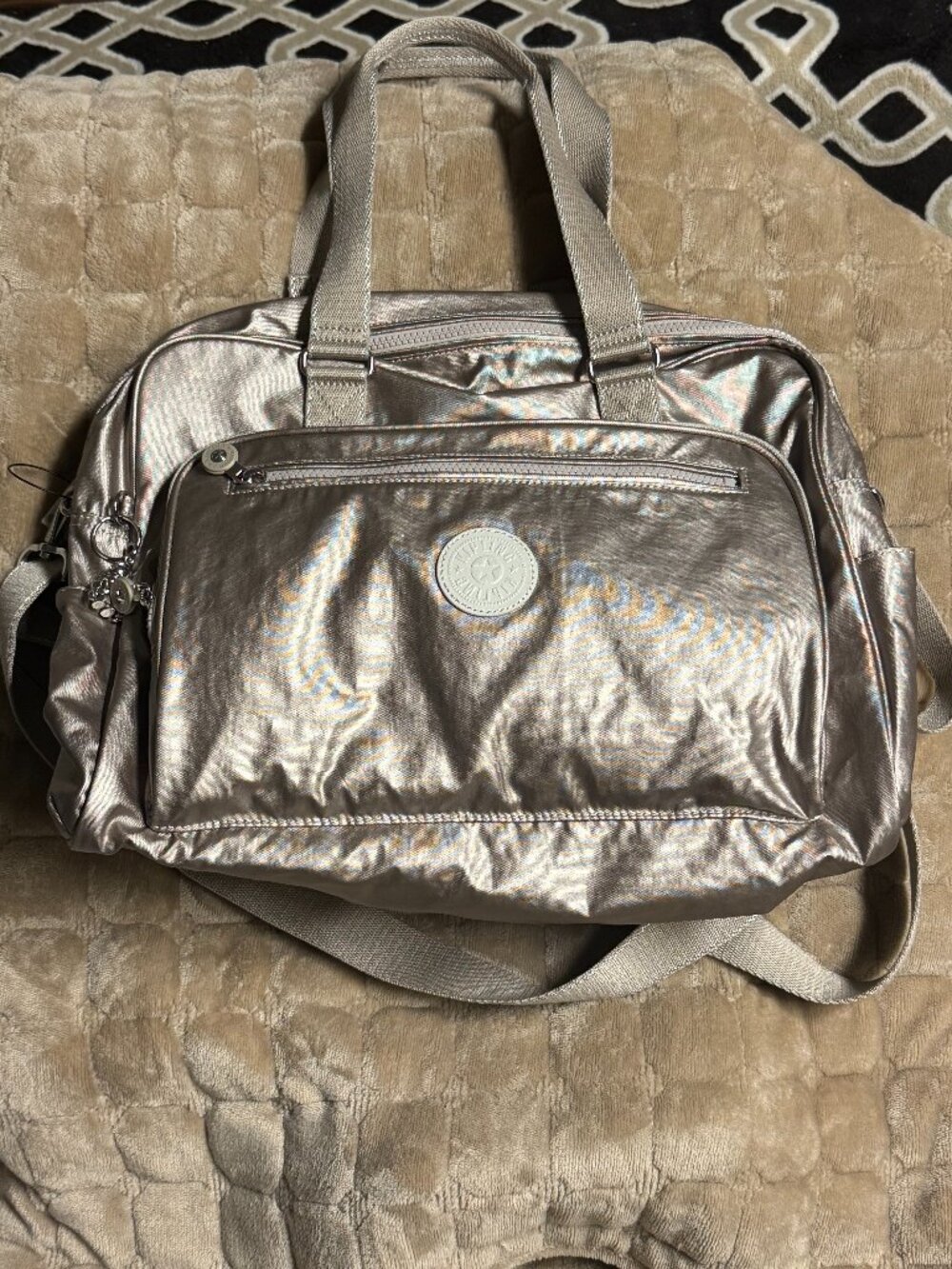 Kipling Alanna Metallic Glow Duffel Bag - NWT